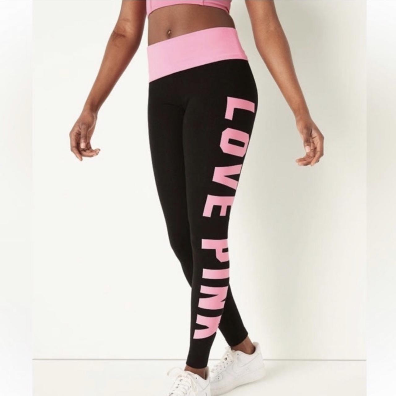 Victorias Secret Pink Strappy Yoga Leggings XS X small Gray
