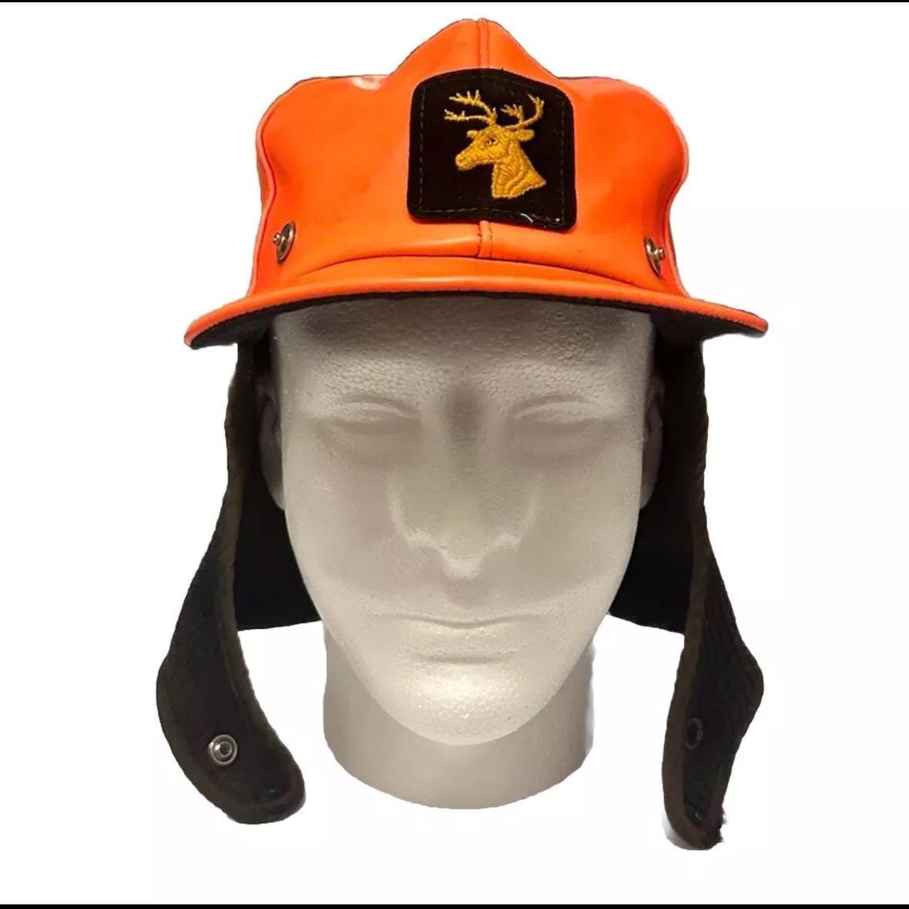 Ear Flaps Hunter Cap Ear Flaps Hunter Orange Trapper Hat Vintage - Main Image