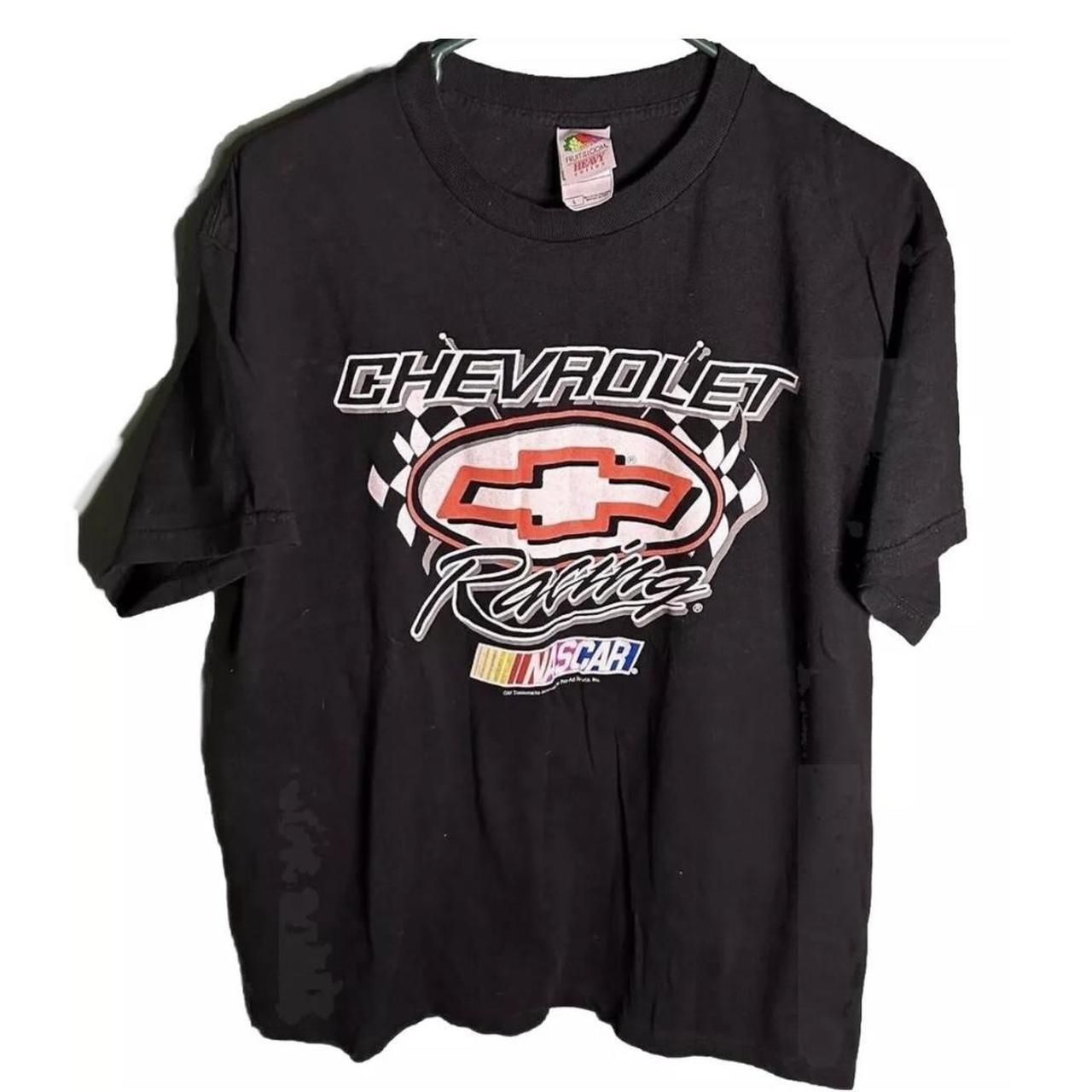 Vintage Heavy Print hot Chevy Racing NASCAR Tee