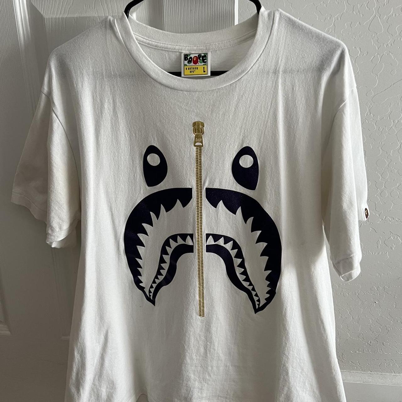 T shirt shark discount bape