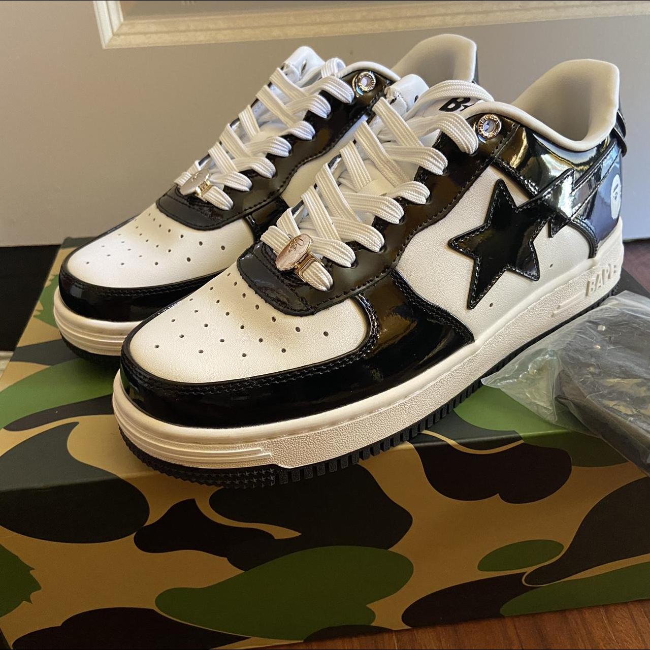 Black and White bapestas Size 9 Brand New... - Depop