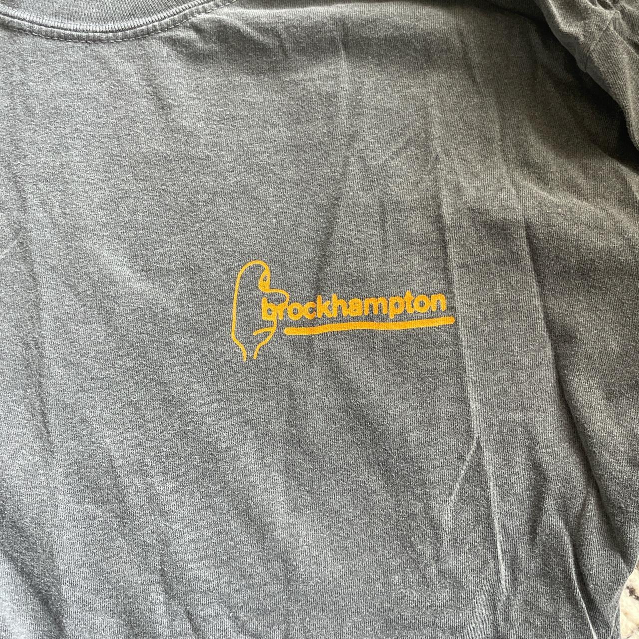 Brockhampton Men's Grey and Orange T-shirt (3)
