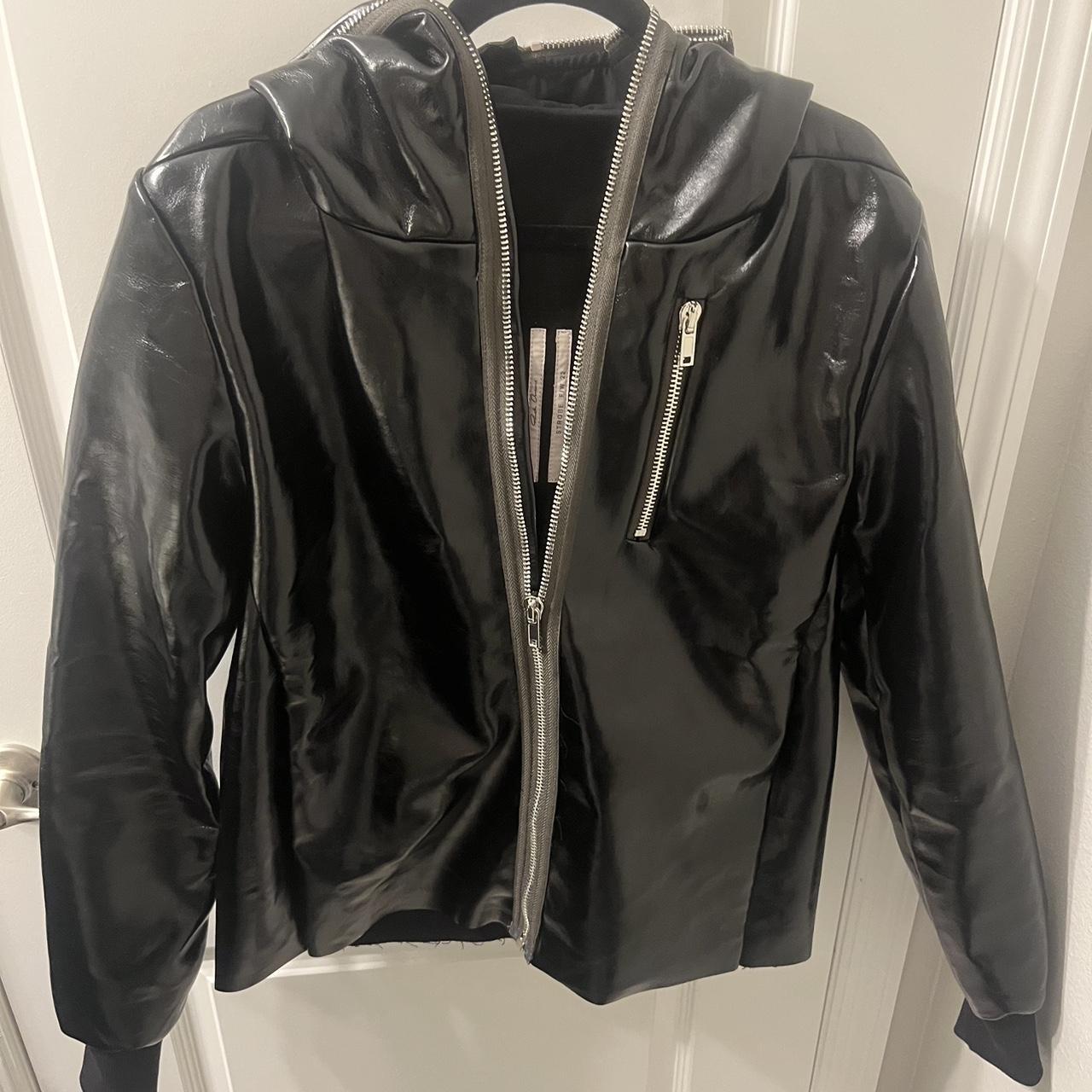 Rick Owens Gimp Hoodie Polyurethane outer, lined... - Depop