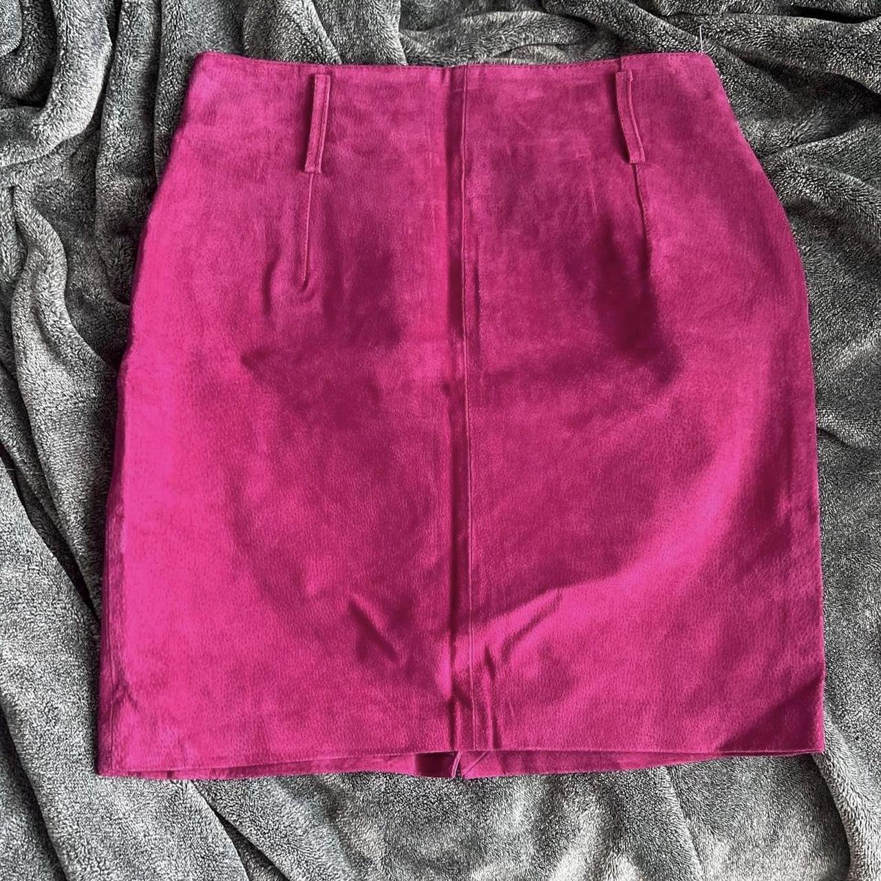 NWT Vintage 1996 Express Genuine Leather Dark Fuscia - Depop