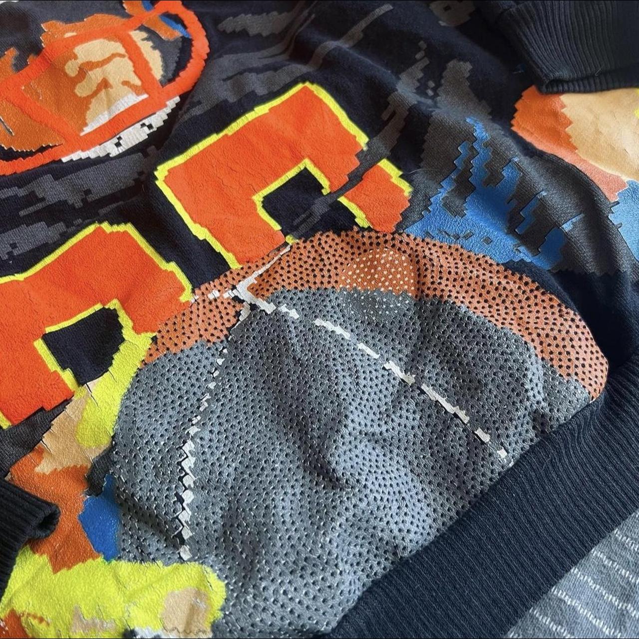 chicago bears vintage sweater with small bleach - Depop