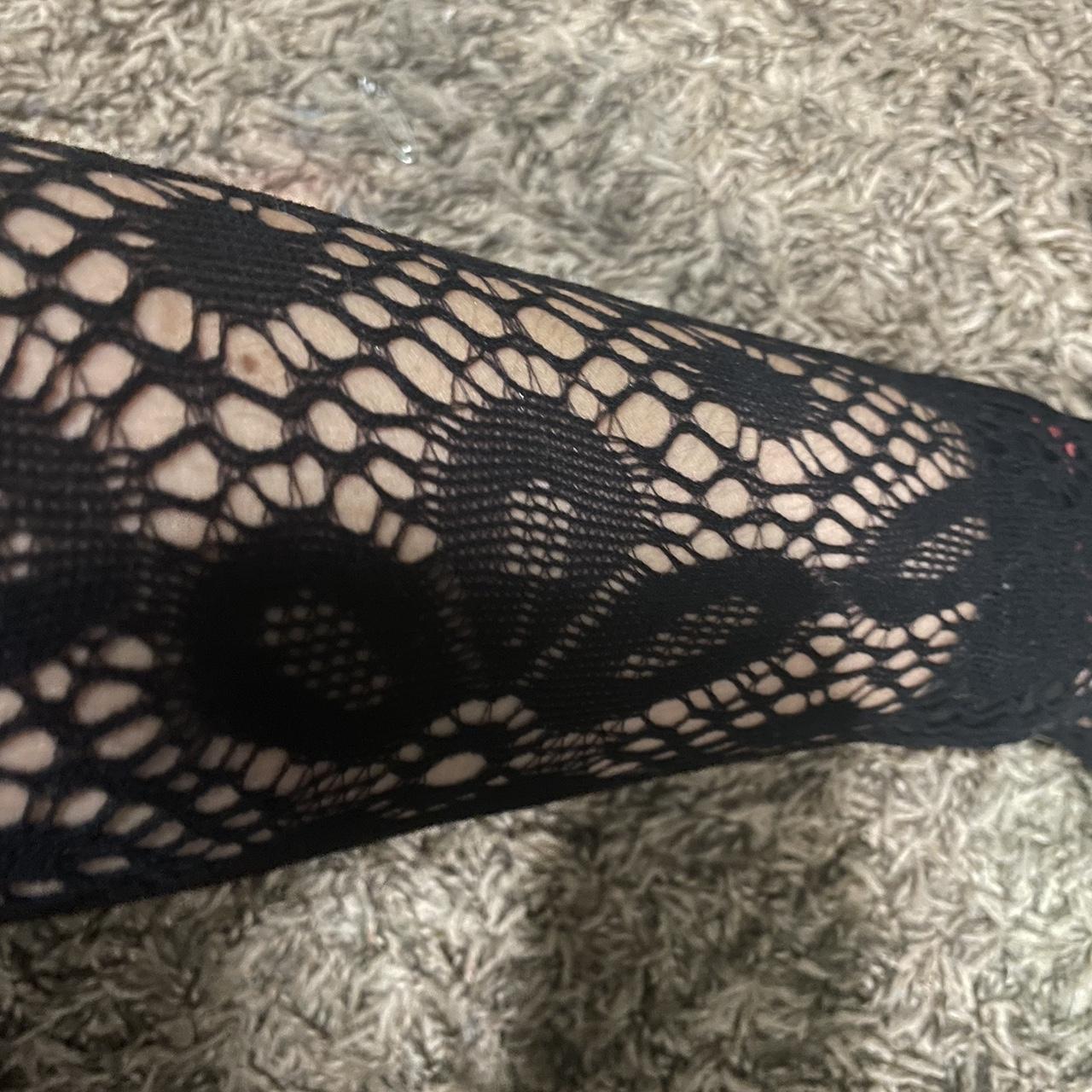 Pair of flower fishnets - Depop