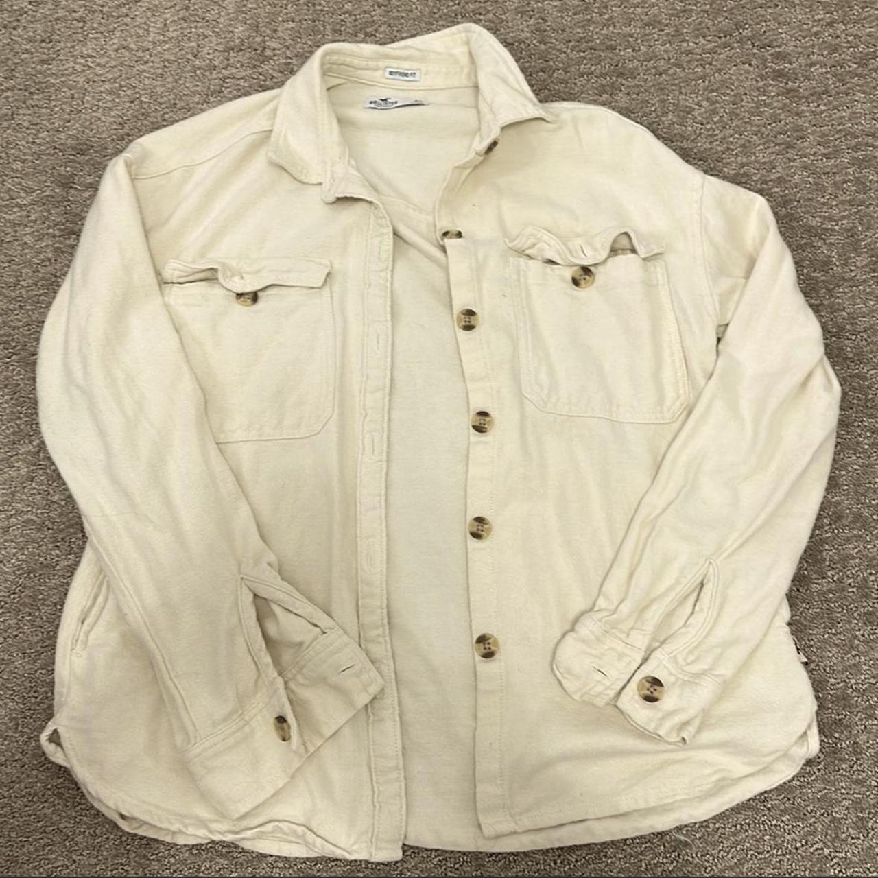 Hollister Co. Women's Cream Jacket | Depop