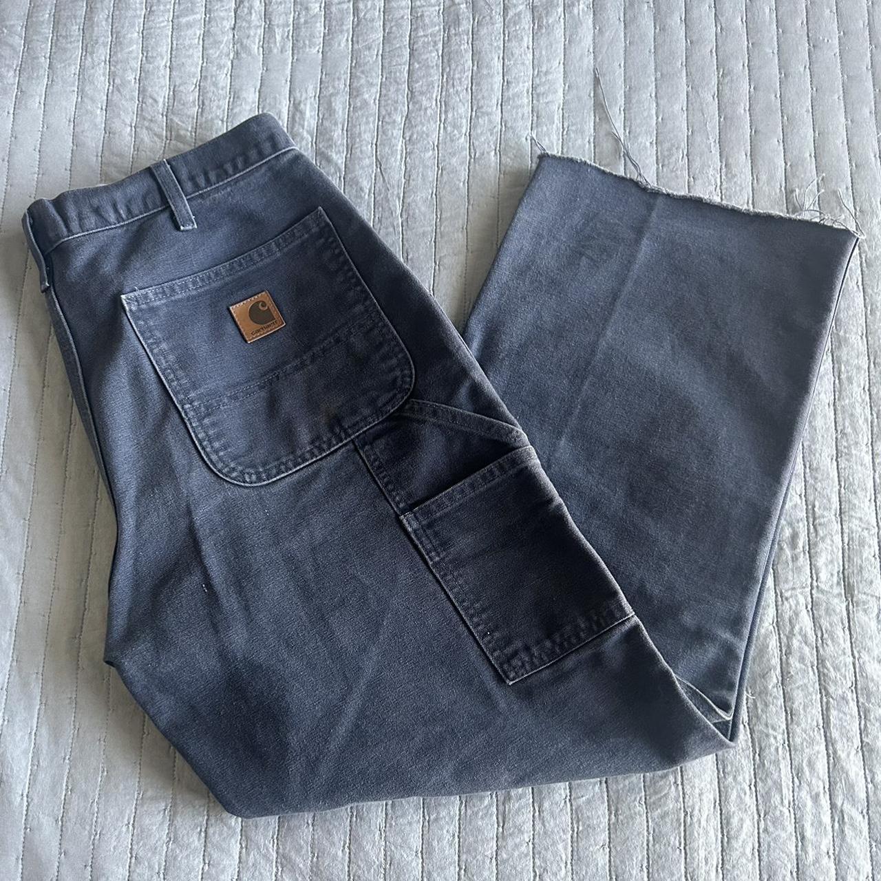 Vintage Navy Carharrt Carpenter Pants 📏Waist 33”... - Depop