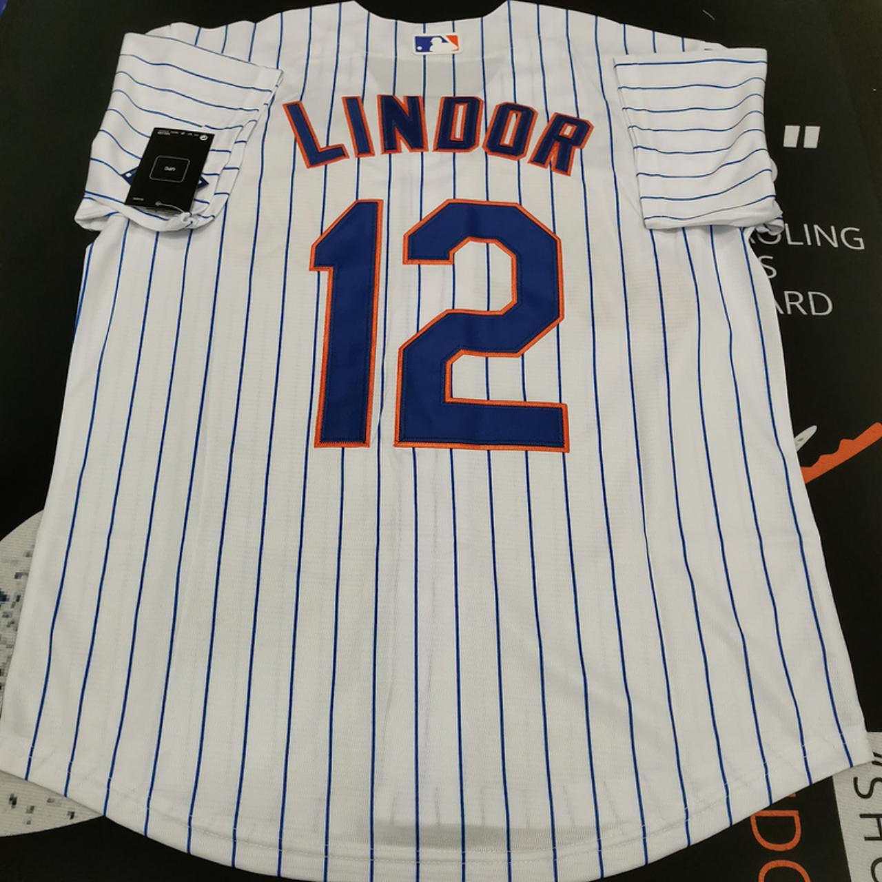 ML1876 #12 Francisco Lindor New York Mets Black Cool - Depop