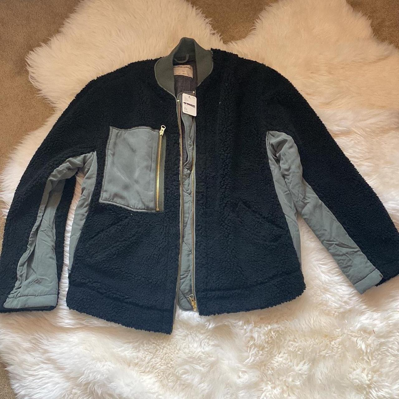 free people black sherpa jacket