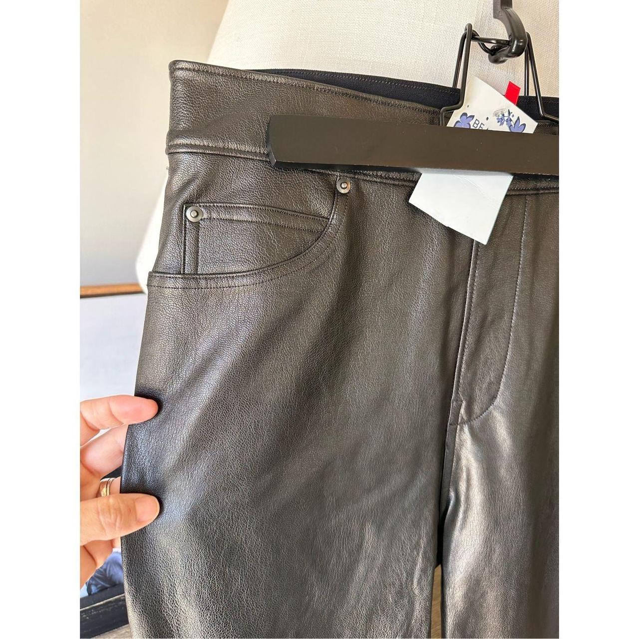 SPANX NWT Like Leather Skinny Pant in Classic Black - Depop