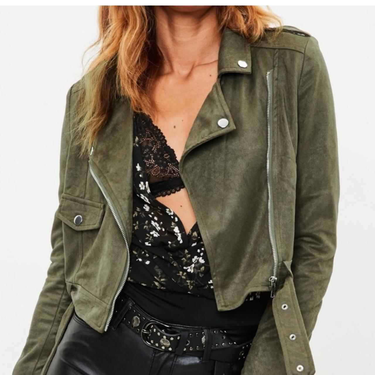 Missguided suede biker jacket hotsell