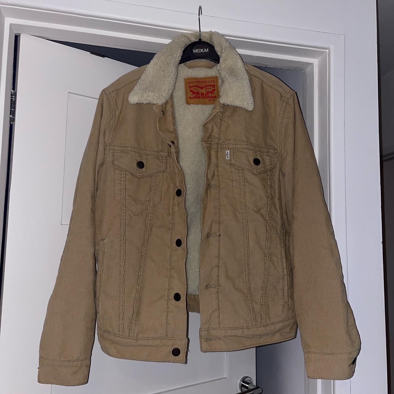 Levi's Men's Cream and Tan Jacket | Depop