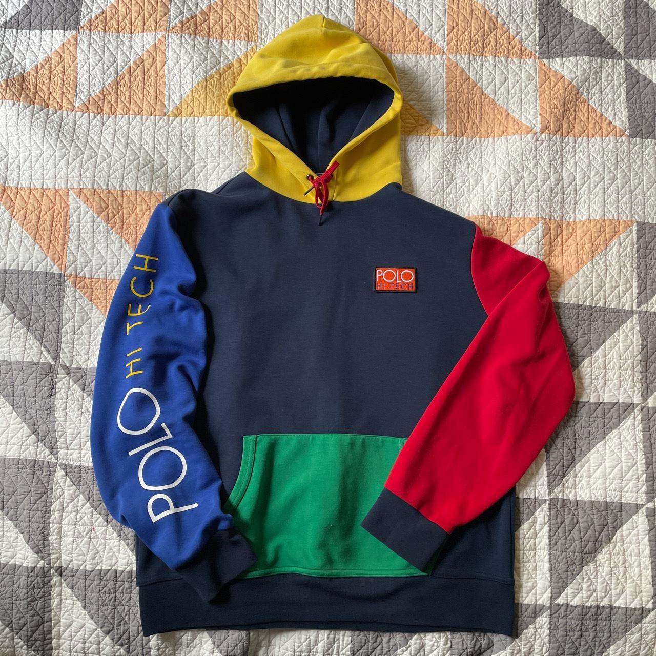 Vintage Polo Ralph Lauren Hoodie Black thick - Depop