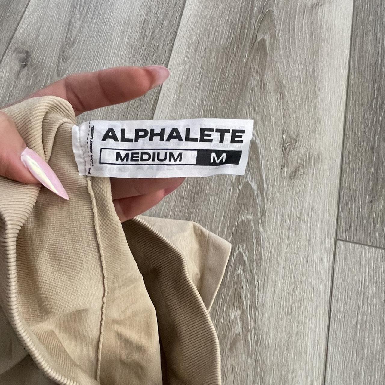 Alphalete Amplify shorts 4.5” Size M Hazelnut Worn - Depop