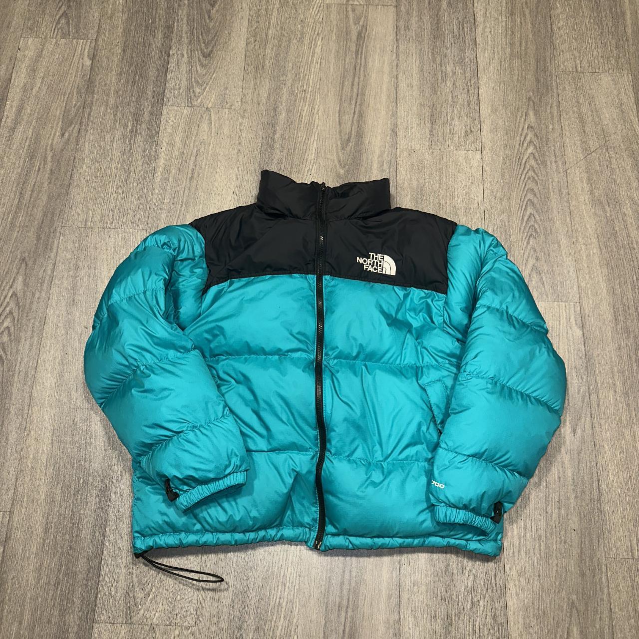 Mens green north outlet face coat