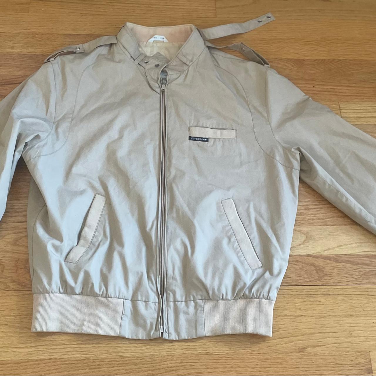 Members Only Men's Tan and Cream Jacket