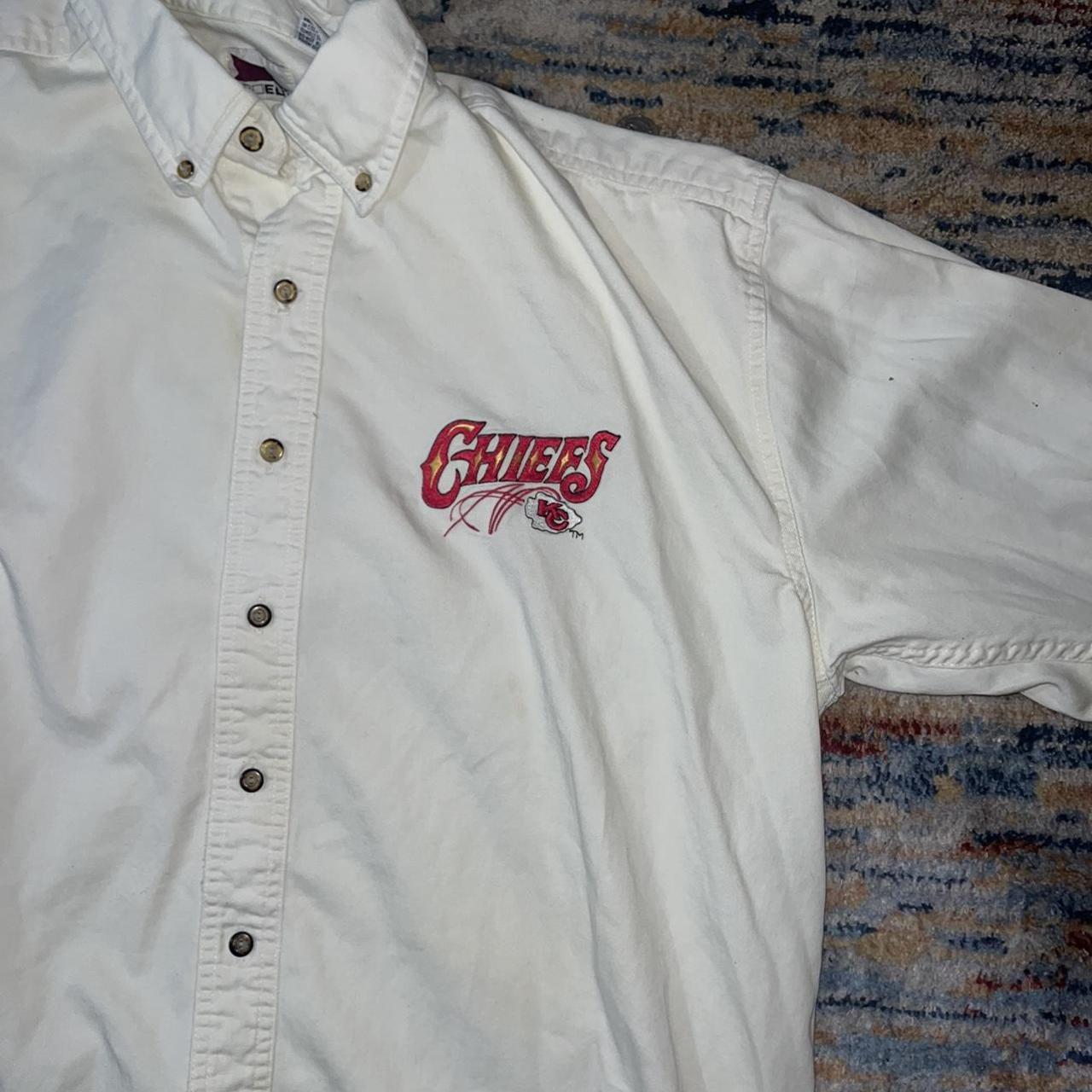 Vintage 00's Chiefs button up shirt Good - Depop