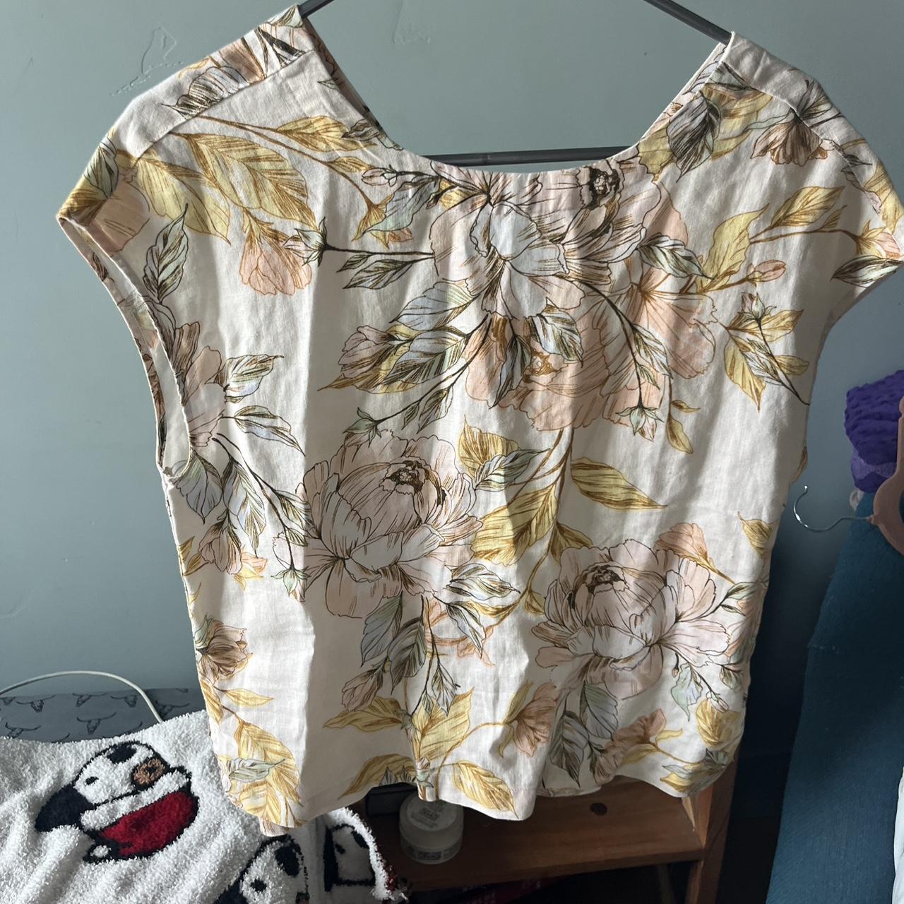 Source Unknown Women's Blouse - Multi/Cream - M –… - image 2