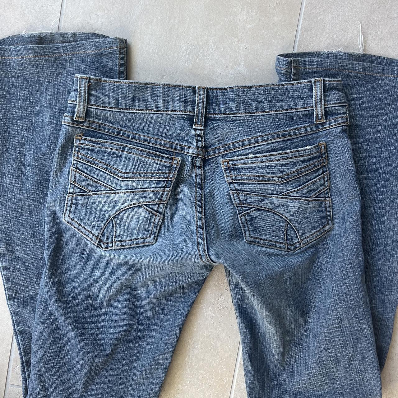 Juicy Couture y2k low rise blue jeans flare Size... - Depop