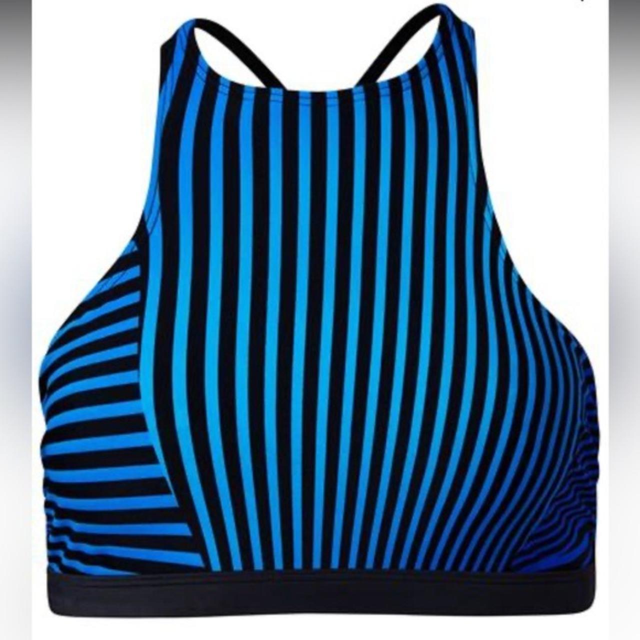 Venus Women's Blue and Black Bikini-and-tankini-tops | Depop