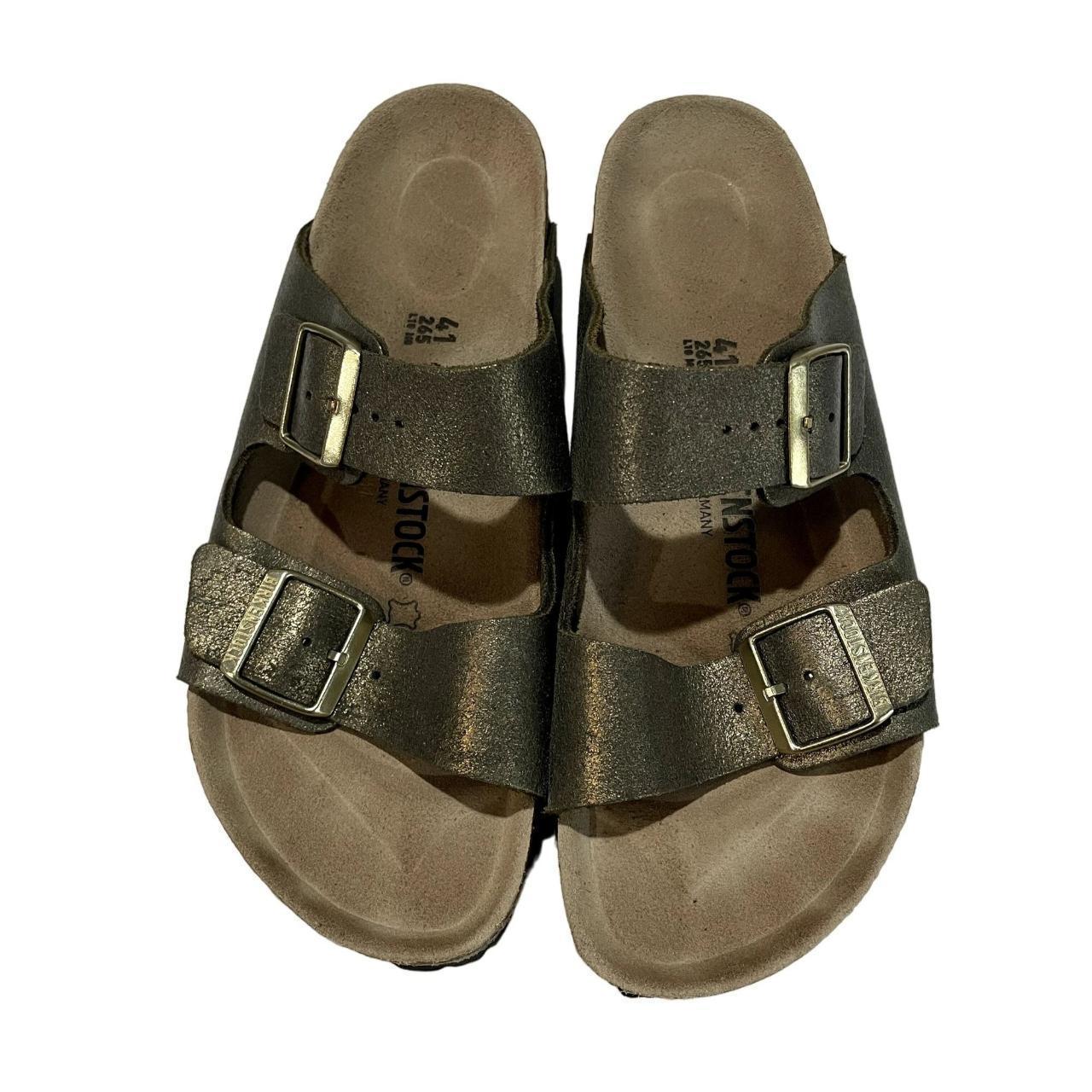 Washed metallic cheap stone gold birkenstock