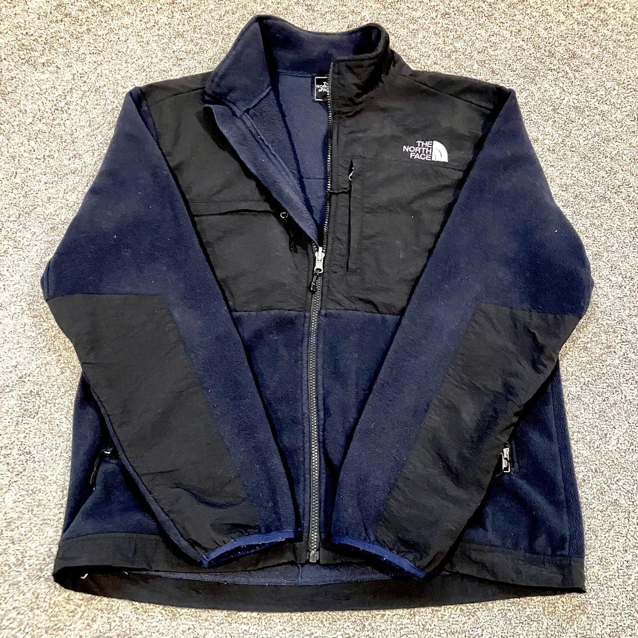 Navy blue The North Face Denali fleece, with black... - Depop