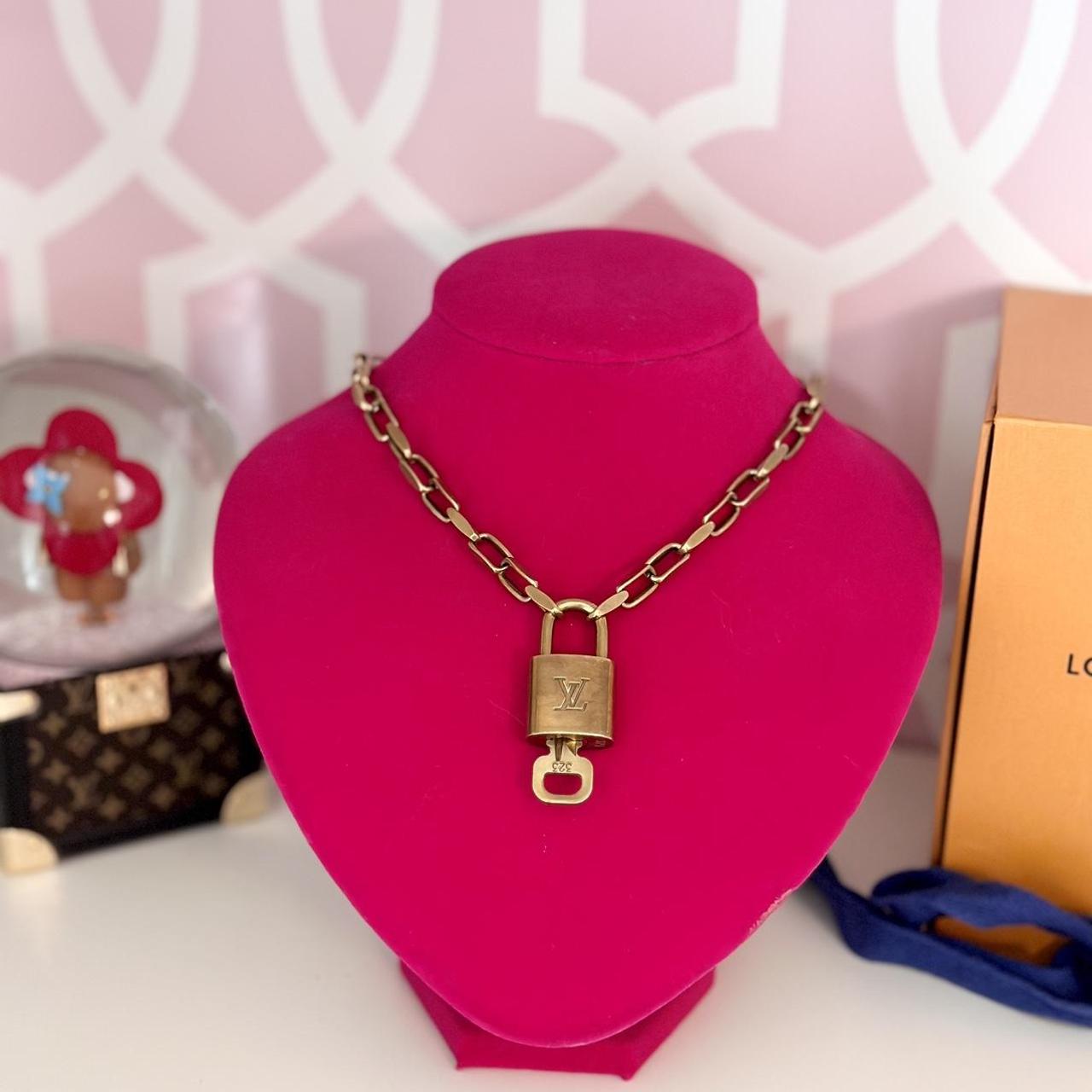 Authentic Louis Vuitton Lock & Key Necklace 323 or... Depop
