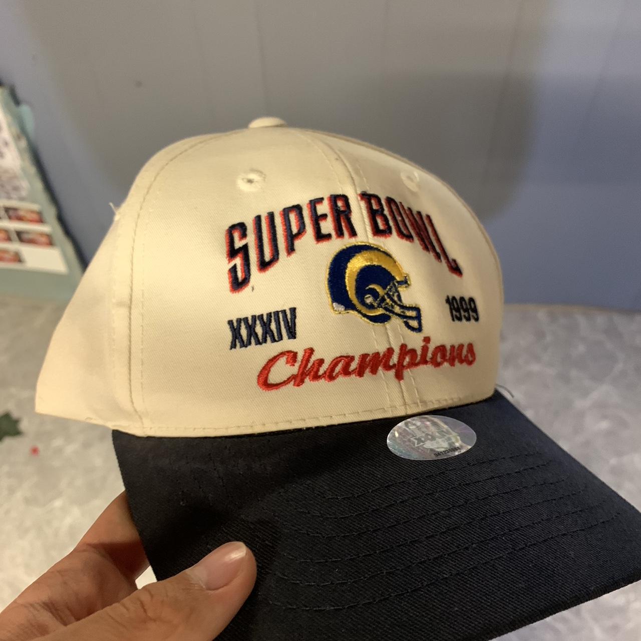 Vintage Super Bowl 34 Champions St Louis Rams Strapback Hat by 