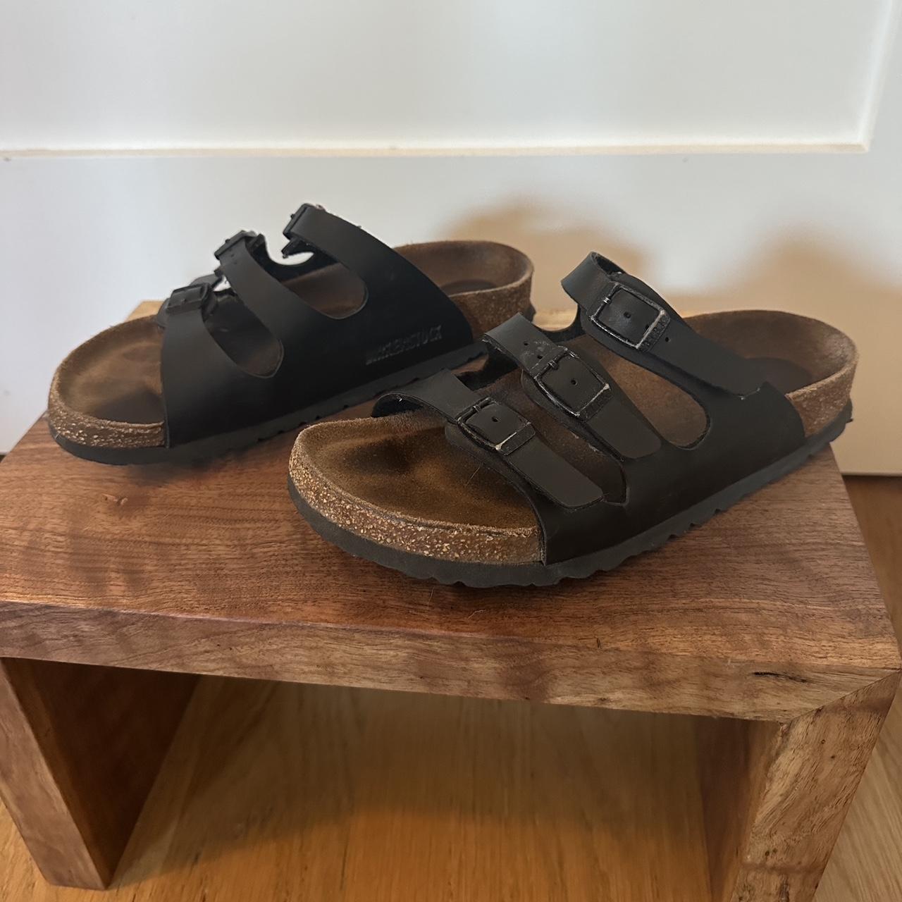 Arizona Upcycled Birkenstock made from vintage LV - Depop