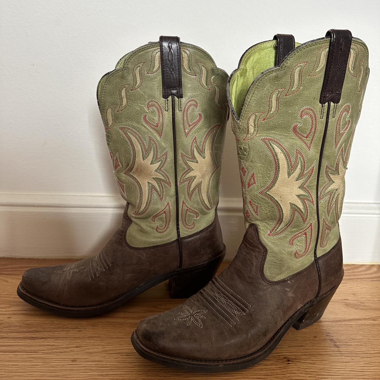 Ariat green cowboy on sale boots