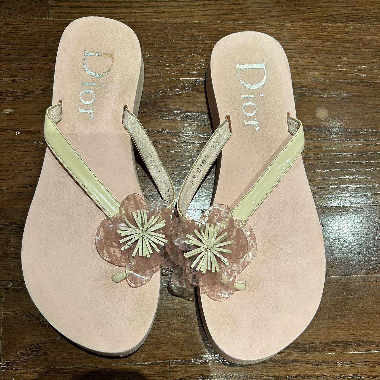 dior flip flops women's