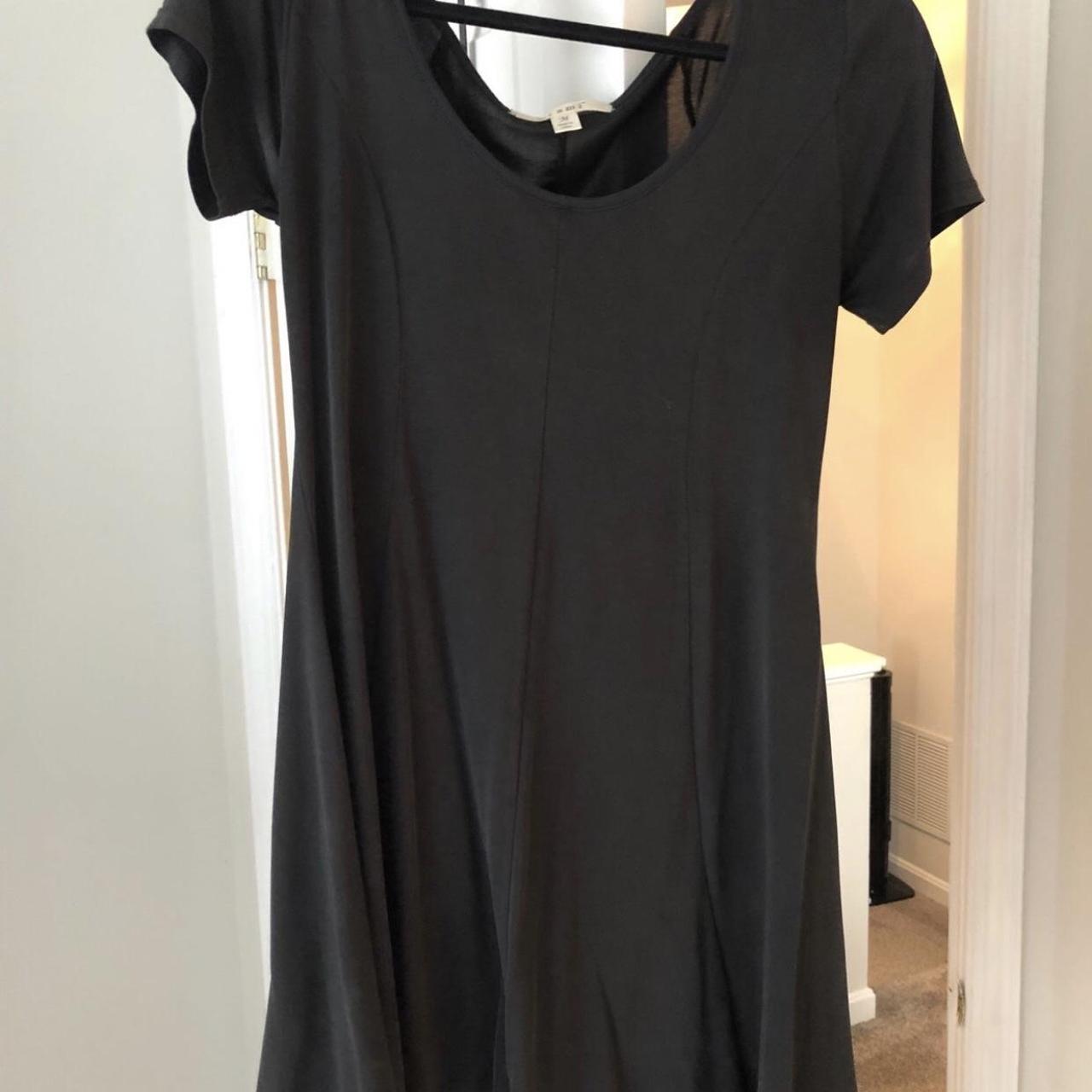 francesca's Women's Grey and Black Dress | Depop