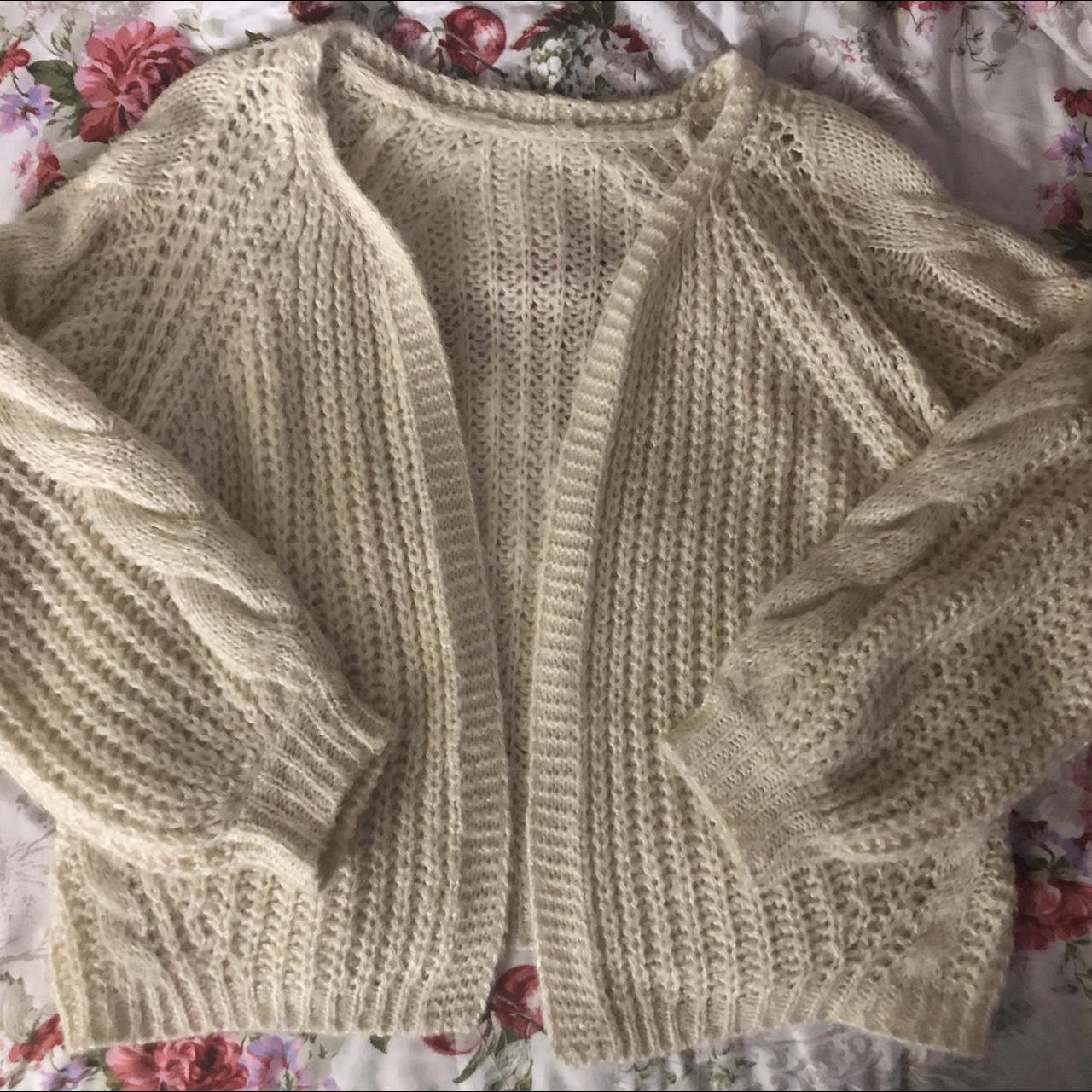 Free People Women's Cream Cardigan | Depop