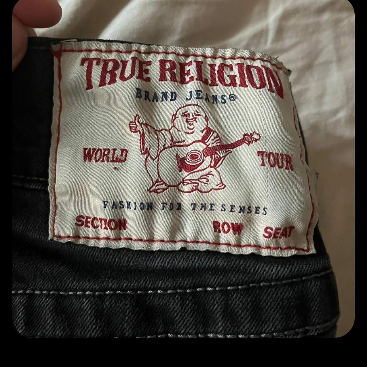 True Religion Men's Black Jeans | Depop