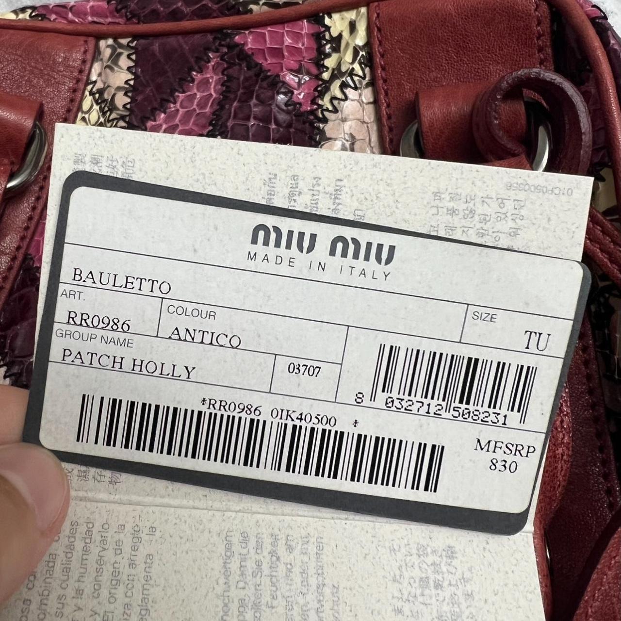 Miu Miu Women's Bag - Multi/Red – Miu Miu Faux Sn… - image 6