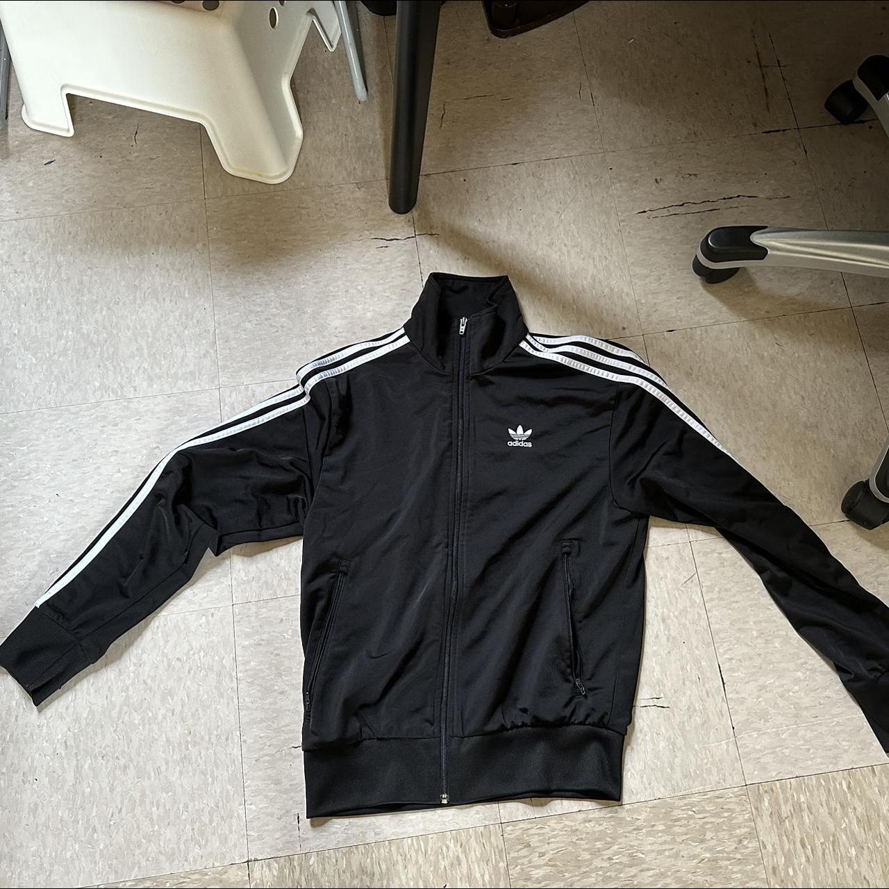 Adidas Men's Black and White Jumper | Depop