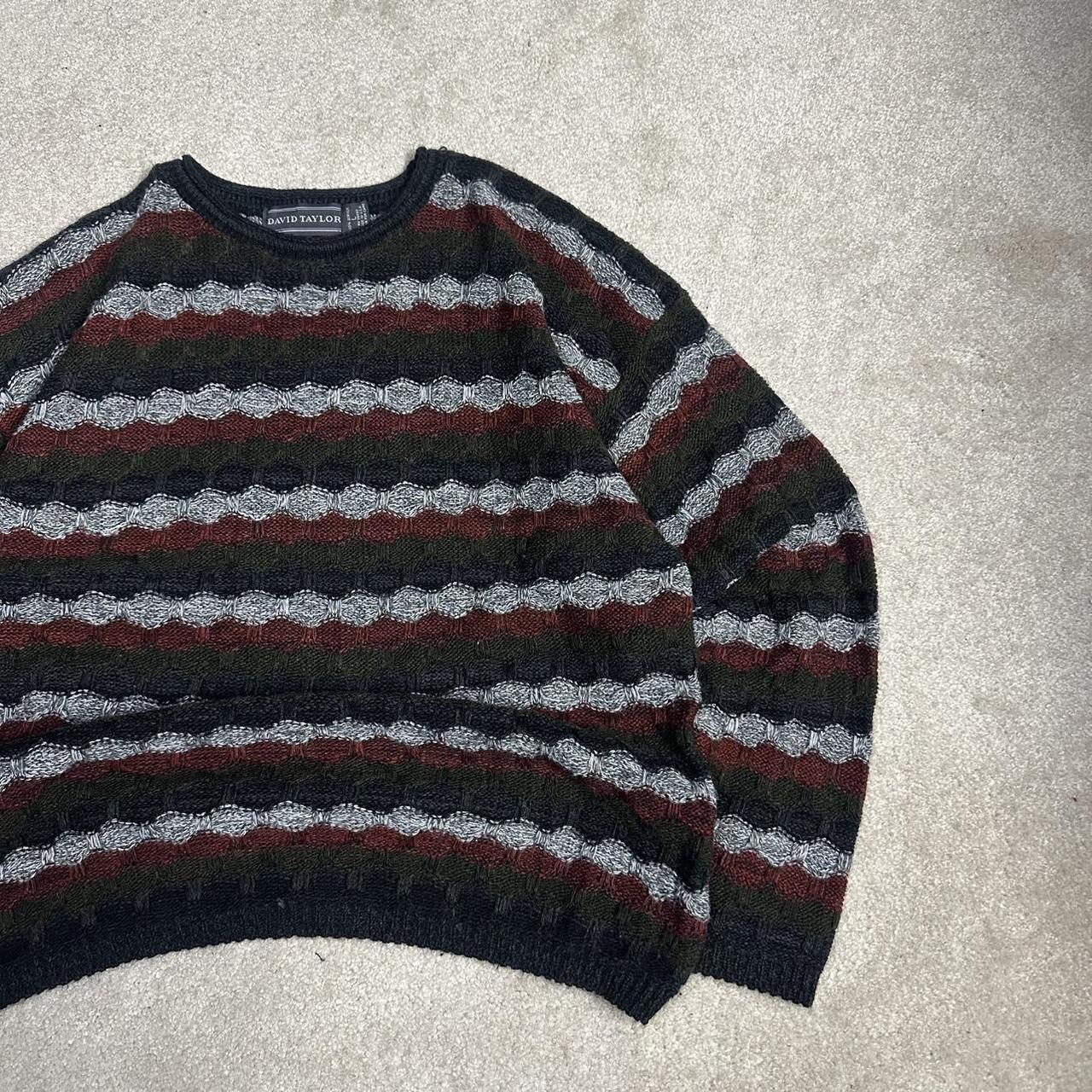 Coogi Men's Sweater - Multi/Grey - L – Vintage Y2… - image 2