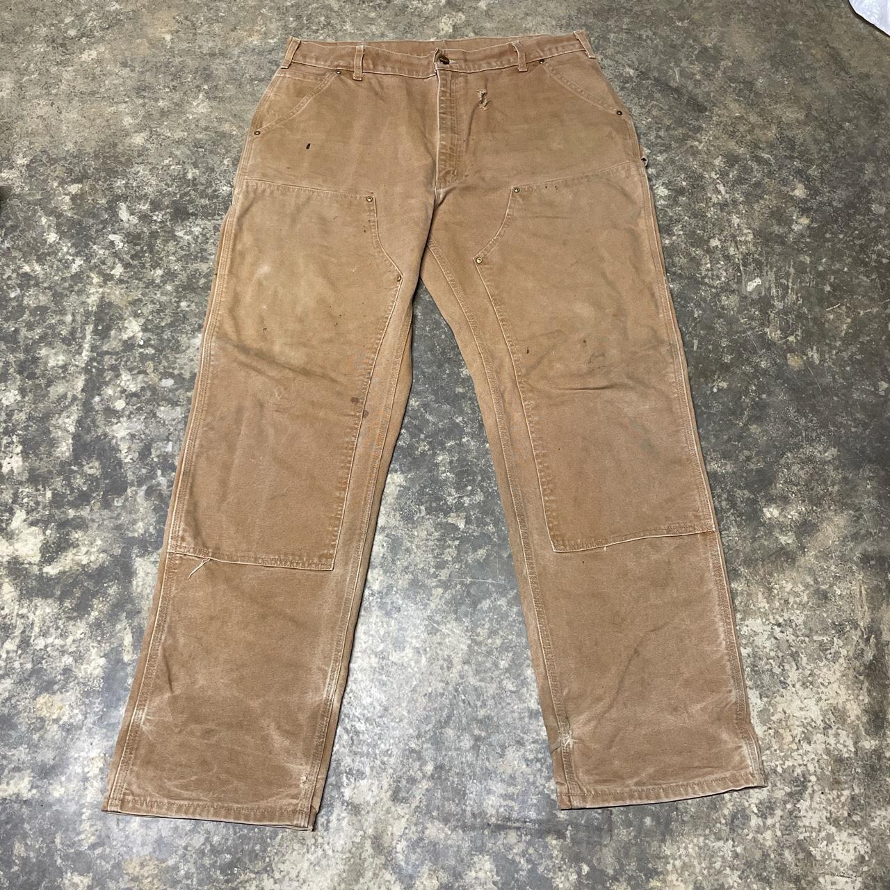 Carhartt pants made in usa double knee Mens size - Depop