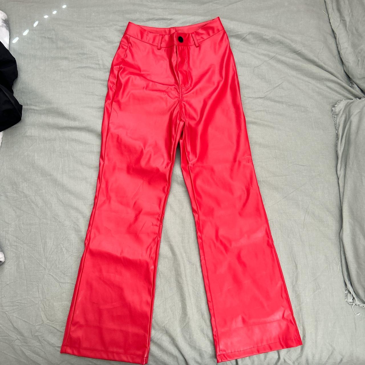 shein-women-s-red-trousers-depop