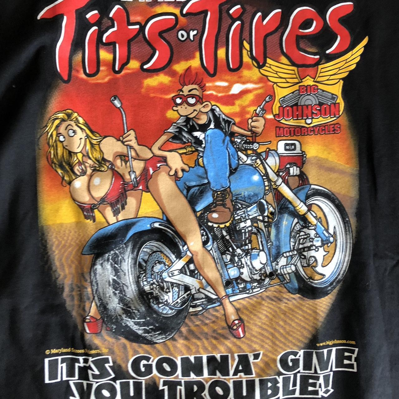 Big Johnson tits or tires tee, SIze XXL, In great...