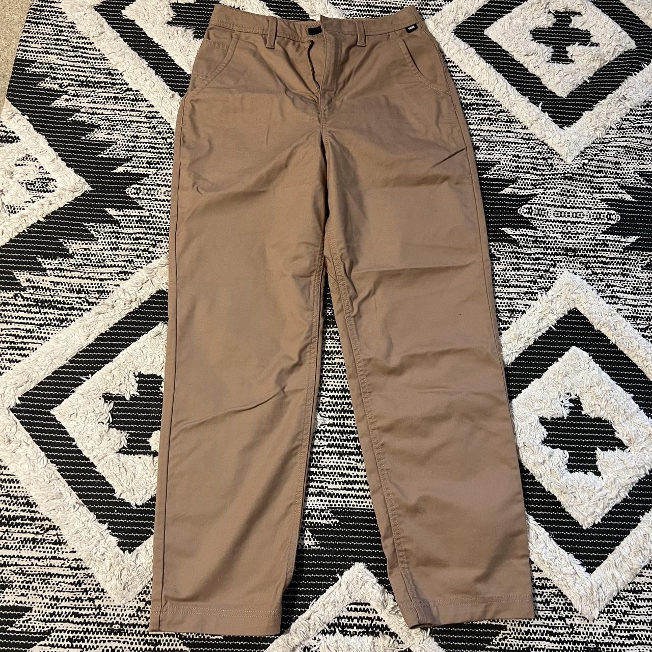 Vans Beige Pants Size 8/26 Amazing used condition - Depop