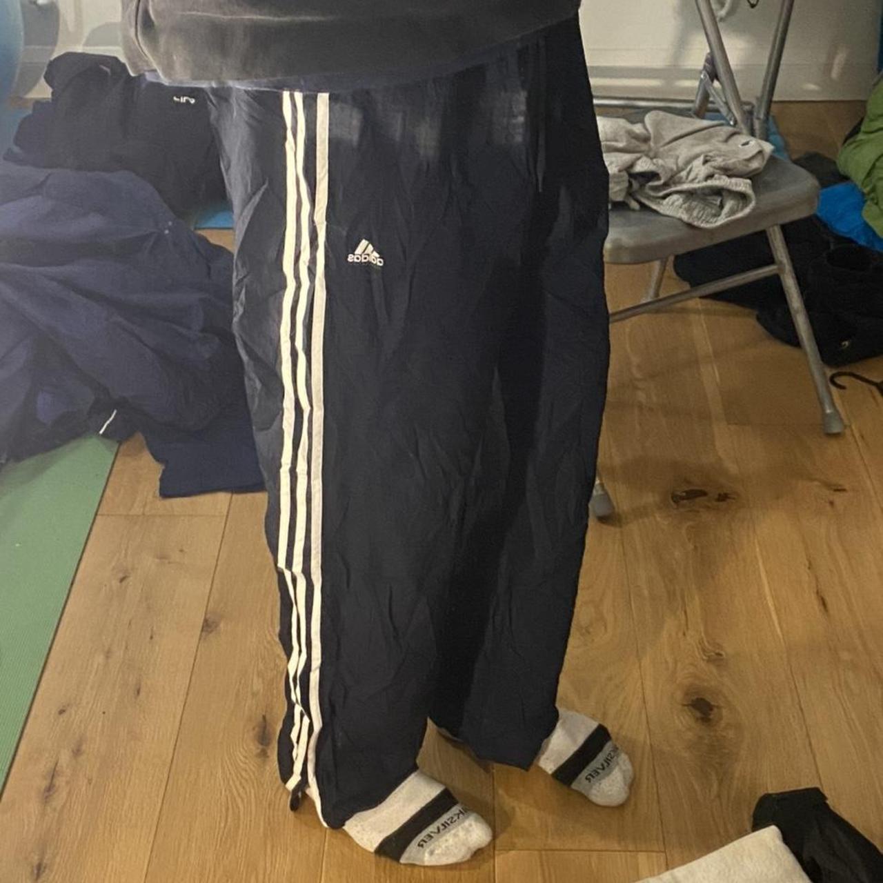 Baggy fit adidas track pants Size L Good condition... - Depop