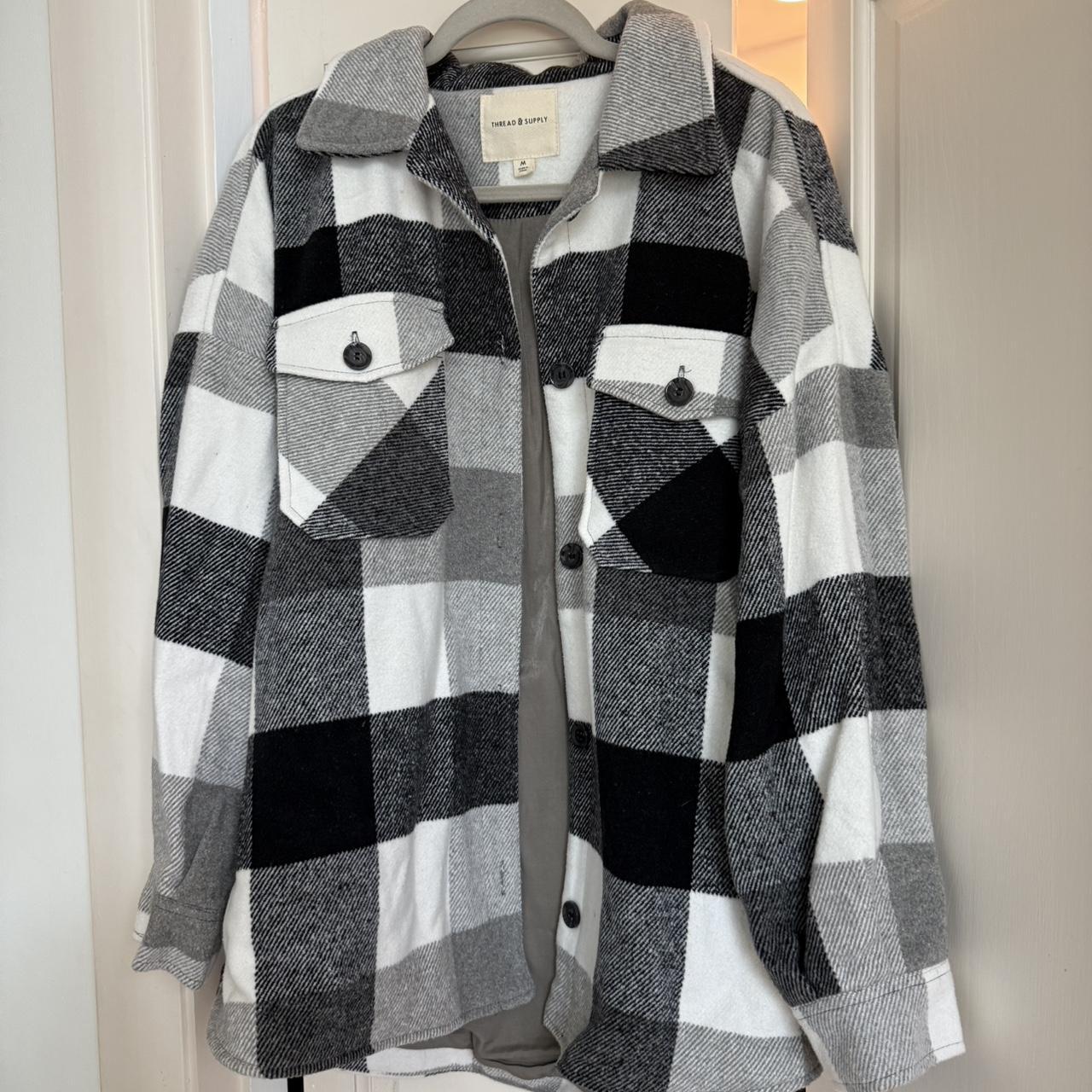 Women's Shacket Jacket - Multi/Grey - M – Thread … - image 1