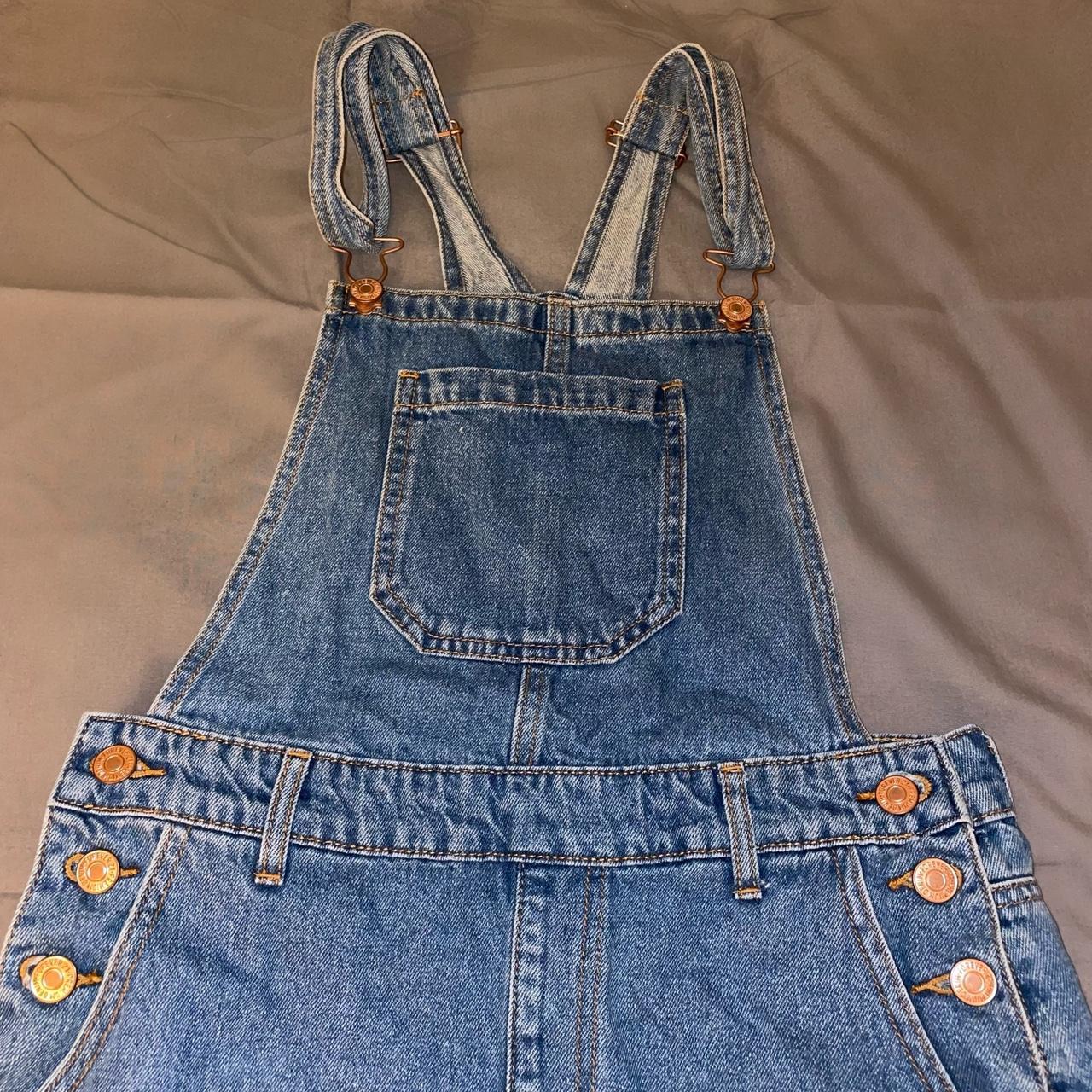 Forever 21 Women's Blue and Navy Dungarees-overalls | Depop