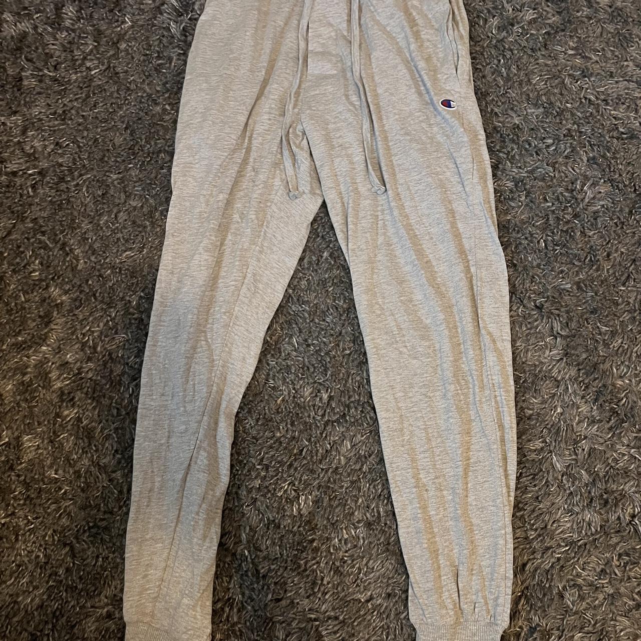 Light grey champion sweatpants Light weight so - Depop