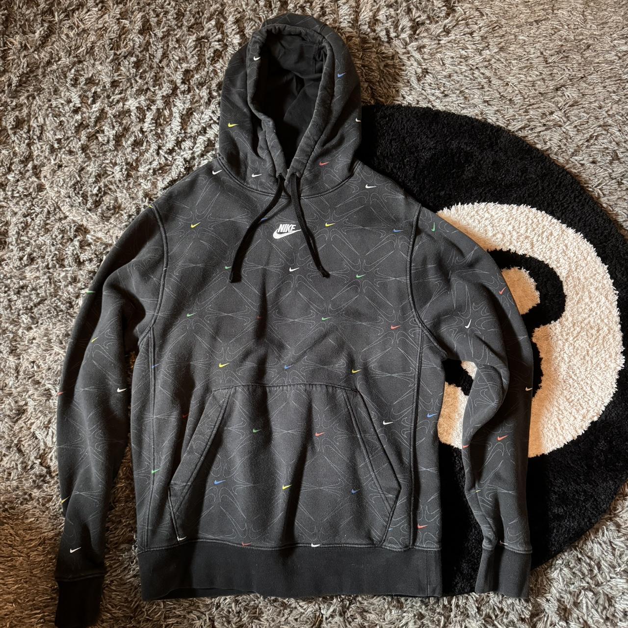 black nike center swoosh hoodie