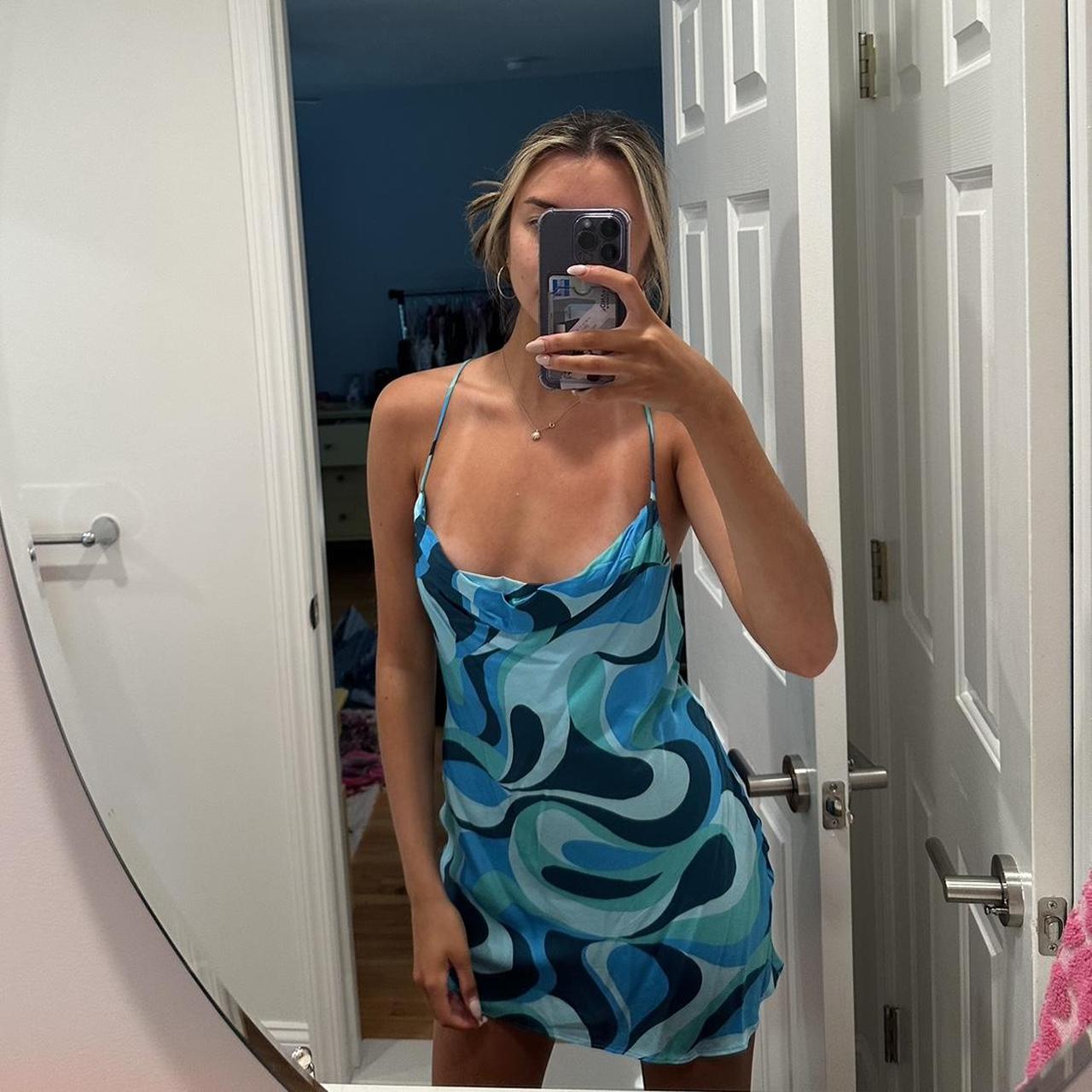 Zara blue swirl dress Clearance