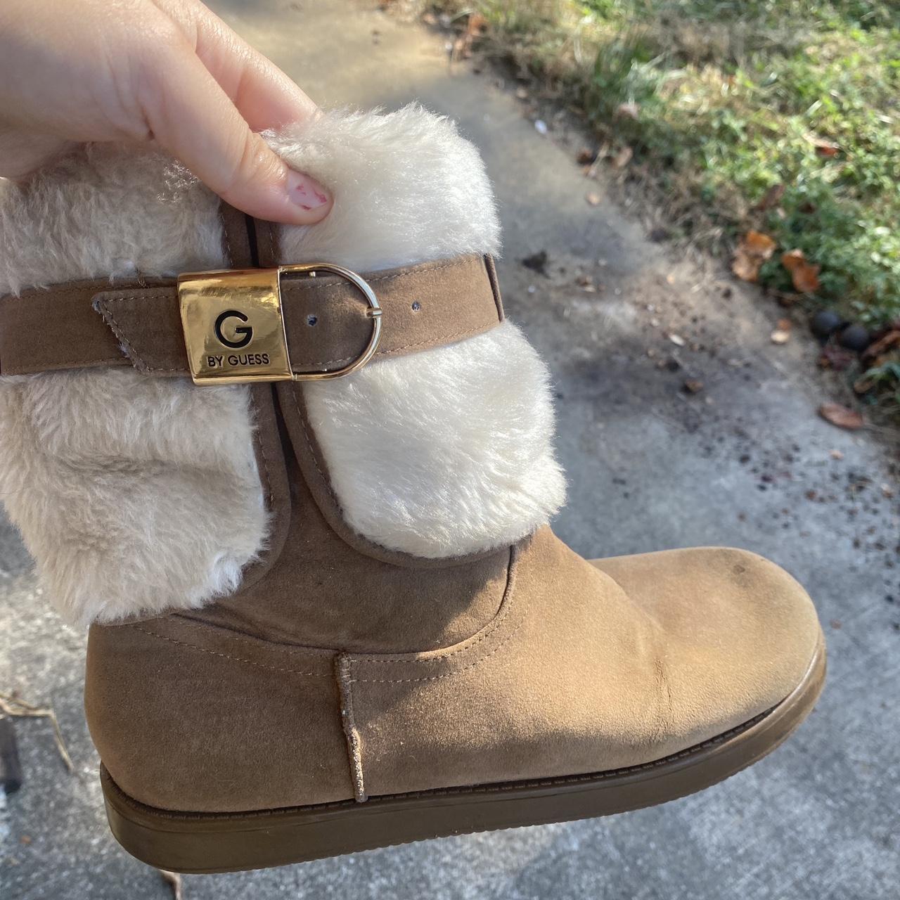 Guess Fuzzy Ugg Style Boots So cute! The bottom... - Depop