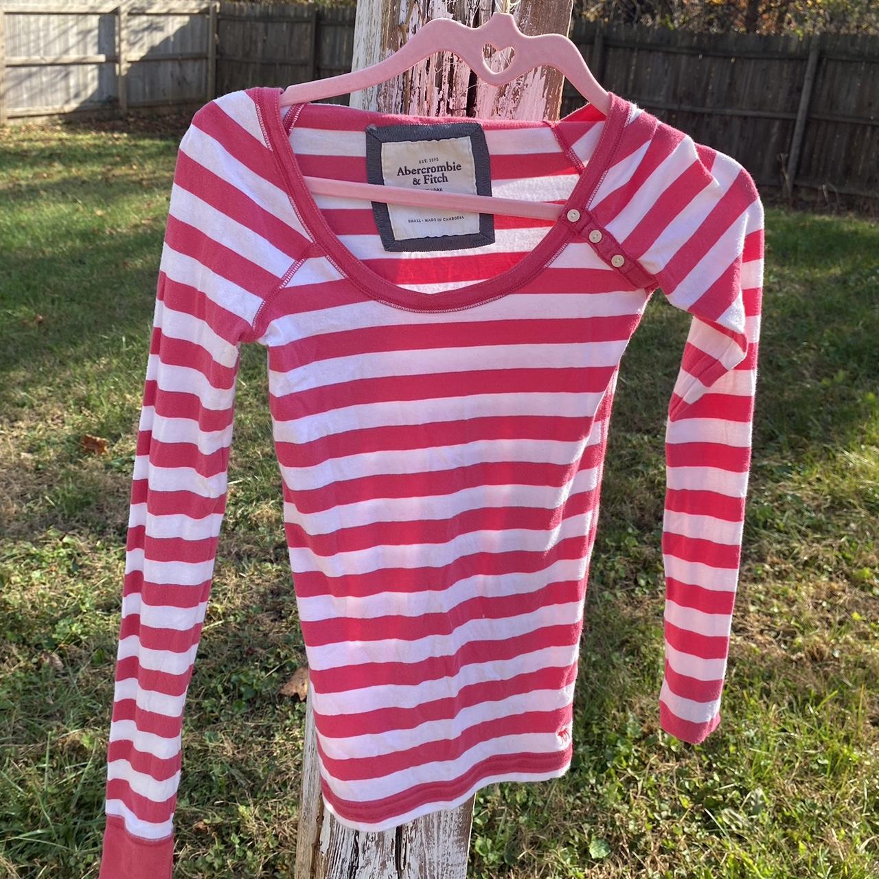 Abercrombie Striped Layering Top Long Sleeve So... - Depop